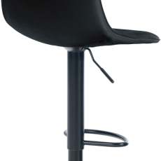 Barová židle Lex, syntetická kůže,  černá podnož / černá  - 3
