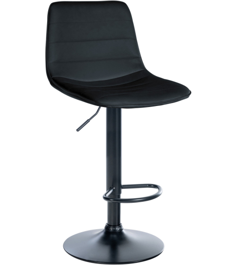 Barová židle Lex, syntetická kůže,  černá podnož / černá 