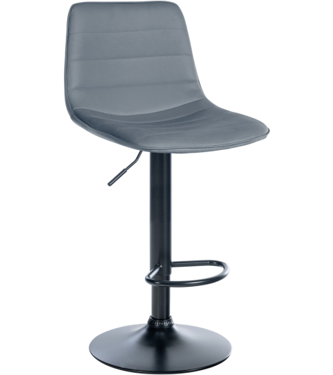Barová židle Lex, syntetická kůže,  černá podnož / šedá 