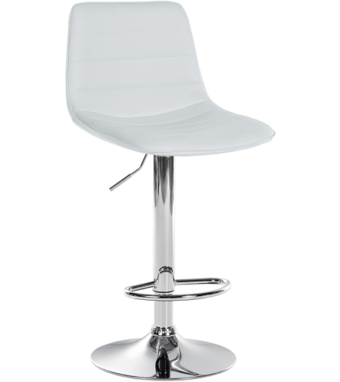 Barová židle Lex, syntetická kůže,  chromová podnož / bílá 