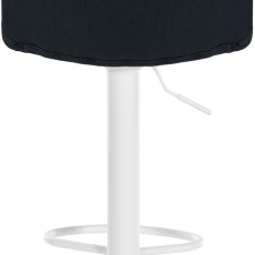 Barová židle Lex, textil,  bílá podnož / černá  - 4