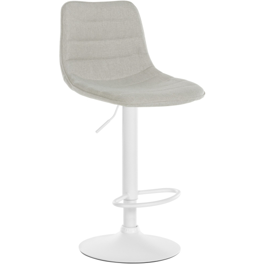 Barová židle Lex, textil,  bílá podnož / krémová  - 1