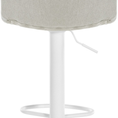 Barová židle Lex, textil,  bílá podnož / krémová  - 4