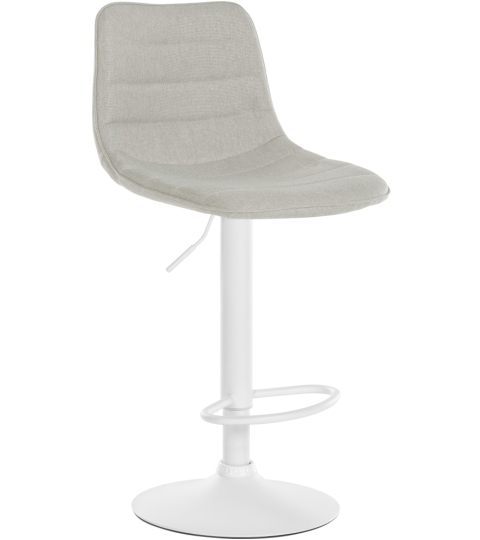 Barová židle Lex, textil,  bílá podnož / krémová 