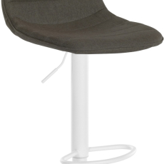 Barová židle Lex, textil,  bílá podnož / taupe  - 1