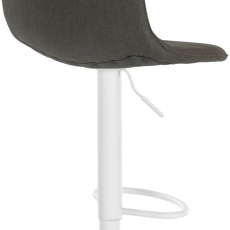 Barová židle Lex, textil,  bílá podnož / taupe  - 3