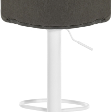 Barová židle Lex, textil,  bílá podnož / taupe  - 4