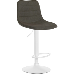 Barová židle Lex, textil,  bílá podnož / taupe 