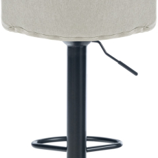 Barová židle Lex, textil,  černá podnož / krémová - 4