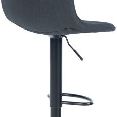 Barová židle Lex, textil,  černá podnož / tmavě šedá - 3