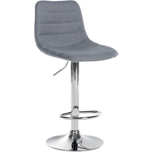 Barová židle Lex, textil,  chromová podnož / šedá  - 1
