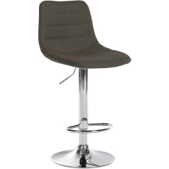 Barová židle Lex, textil,  chromová podnož / taupe 