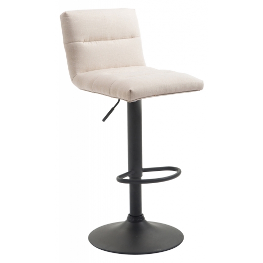 Barová židle Limerick, textil, černá / krémová - 1