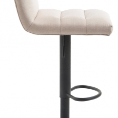Barová židle Limerick, textil, černá / krémová - 3