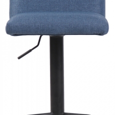 Barová židle Limerick, textil, černá / modrá - 2
