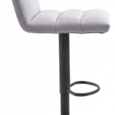 Barová židle Limerick, textil, černá / světle šedá - 3
