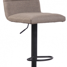 Barová židle Limerick, textil, černá / taupe - 1