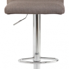 Barová židle Limerick, textil, chrom / taupe - 2