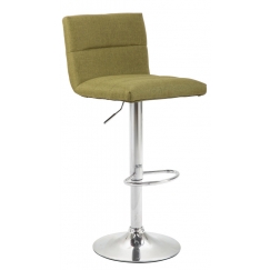 Barová židle Limerick, textil, chrom / zelená