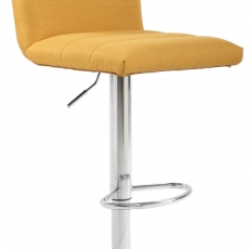 Barová židle Limerick, textil, chrom / žlutá - 1