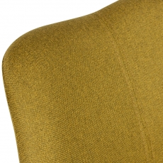 Barová židle Lina (SET 2 ks), textil, žlutá - 7