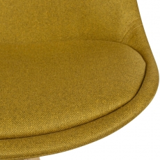 Barová židle Lina (SET 2 ks), textil, žlutá - 8
