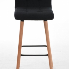 Barová židle Lincoln, textil, černá - 2