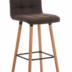 Barová židle Lincoln, textil, hnědá - 1