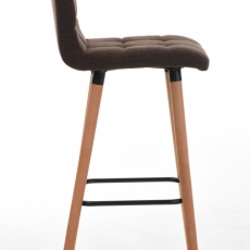 Barová židle Lincoln, textil, hnědá - 3