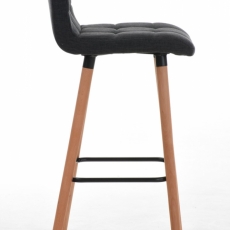 Barová židle Lincoln, textil, tmavě šedá - 3