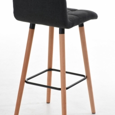 Barová židle Lincoln, textil, tmavě šedá - 4