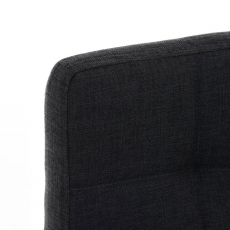 Barová židle Lincoln, textil, tmavě šedá - 5