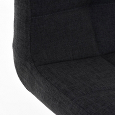 Barová židle Lincoln, textil, tmavě šedá - 6