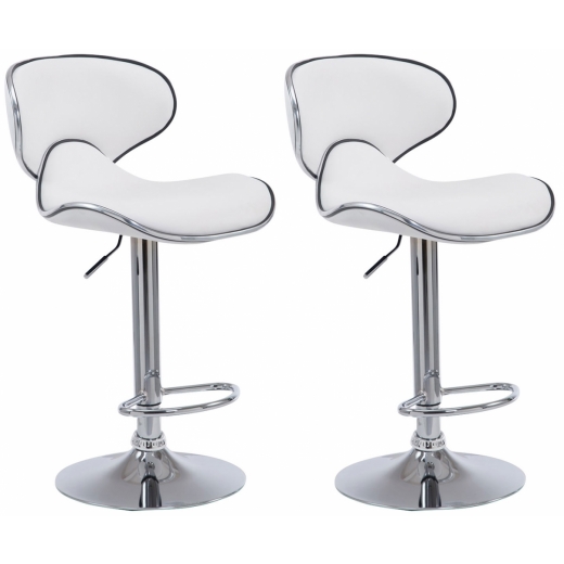 Barová židle Lisa (SET 2 ks), bílá - 1