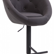 Barová židle London, textil, černá / černá - 1