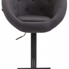 Barová židle London, textil, černá / černá - 2