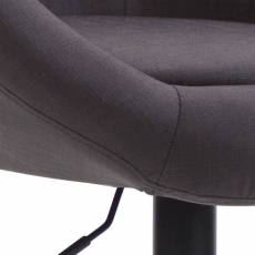 Barová židle London, textil, černá / černá - 5