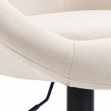 Barová židle London, textil, černá / krémová - 5
