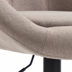 Barová židle London, textil, černá / taupe - 5