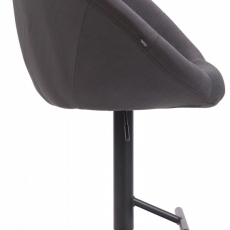 Barová židle London, textil, černá / tmavě šedá - 3