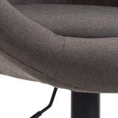 Barová židle London, textil, černá / tmavě šedá - 6