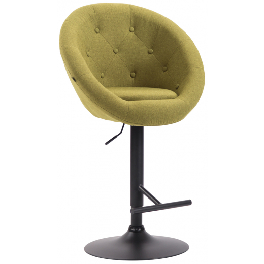 Barová židle London, textil, černá / zelená - 1