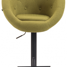 Barová židle London, textil, černá / zelená - 2