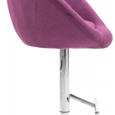 Barová židle London, textil, chrom / fialová - 3