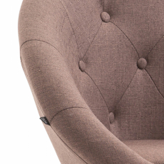 Barová židle London, textil, chrom / hnědá - 4