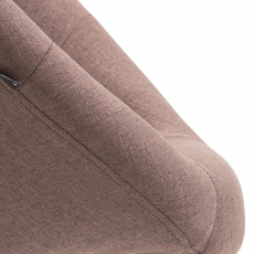 Barová židle London, textil, chrom / hnědá - 6