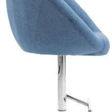 Barová židle London, textil, chrom / modrá - 3