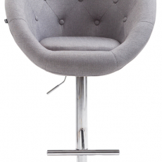 Barová židle London, textil, chrom / šedá - 2