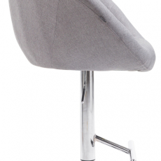 Barová židle London, textil, chrom / šedá - 3