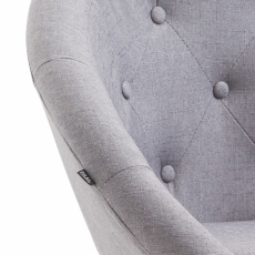 Barová židle London, textil, chrom / šedá - 4